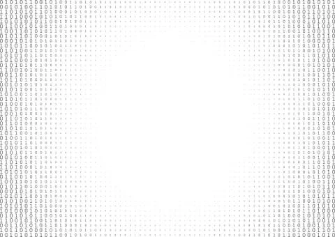Binary code black and white background イラスト素材