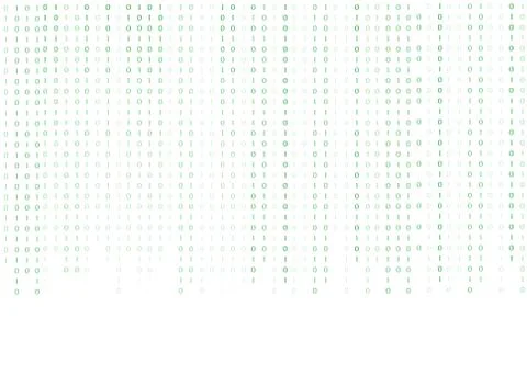 Binary code black and white background with digits on screen. Algorithm binar イラスト素材