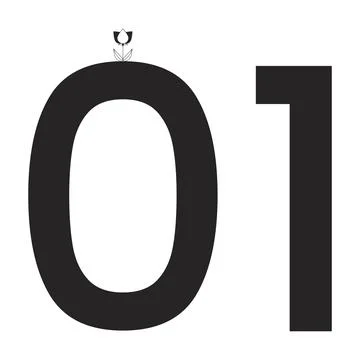 Binary code black and white 2D line cartoon object Stock Illustration