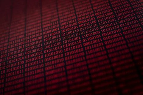 Binary code on black screen 스톡 사진