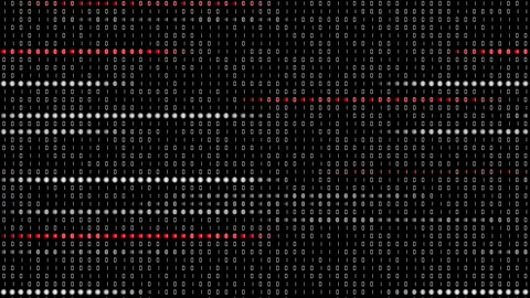 Binary code on black screen with round g... | Stock Video | Pond5