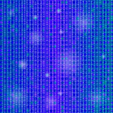 Binary Code Blue Background. Concept Numbers Stock Illustration