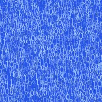 Binary Code Blue Background. Concept Numbers Stock Illustration