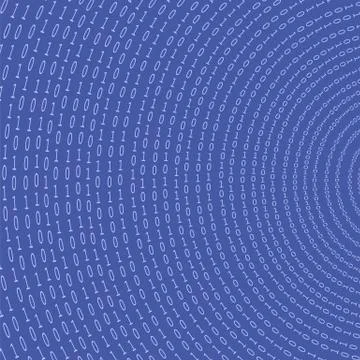 Binary Code Blue Background. Stock Illustration