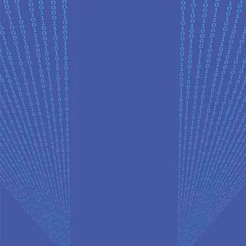 Binary Code Blue Background. Stock Illustration