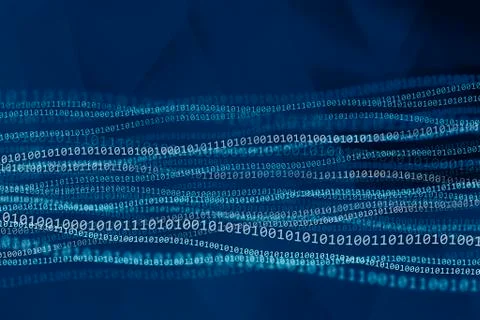 Binary code on blue background Stock Illustration