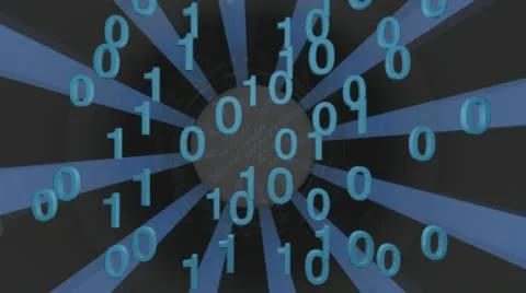 Binary code blue Stock Footage 46424404