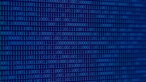 Binary Code Blue Stock Footage 82456290