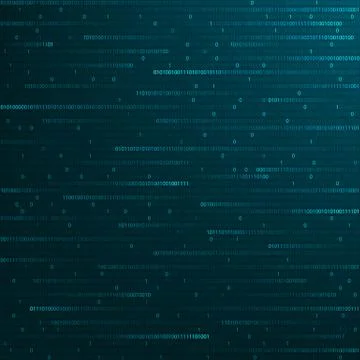 Binary code blue ,Glowing figures 库存插图