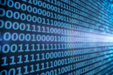 Binary Code - Blue Illustrazione stock