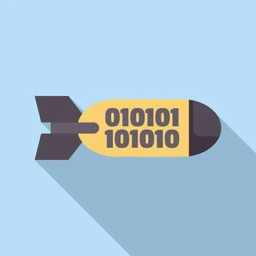 Binary code bomb representing digital warfare and cyber attacks 스톡 일러스트