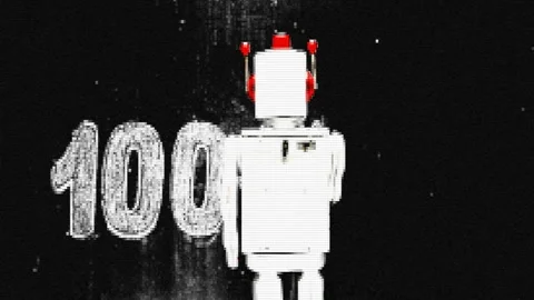 Binary code bot digital Stock Footage 320674023