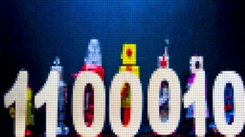 Binary code bots Stock Footage 320227070