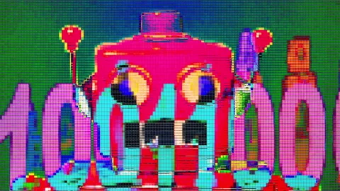 Binary code bots Stock Footage 320358001