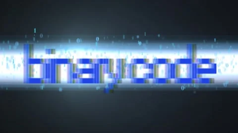 Binary code. A bright beam of light consists of binary code Video stock 67897678