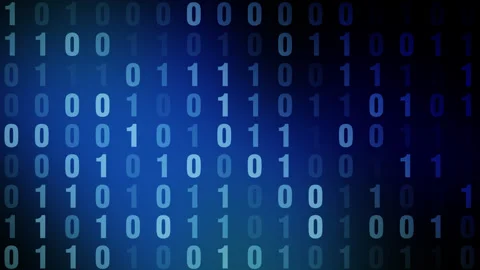 Binary code building strong firewall against cyber espionage and online threats Stock Footage 252747014