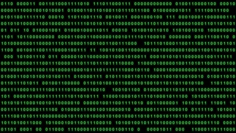 Binary code to change the size of characters Stock Footage 286195256
