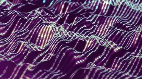 Binary code close up design.3d illustration Stock Illustration