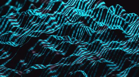 Binary code close up design.3d illustration Stock Illustration