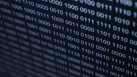 Binary Code Close up view Stock Footage 130891645