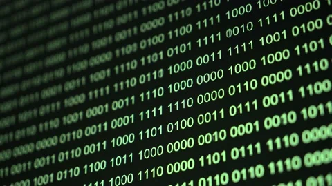 Binary Code Close up view Stock Footage 130891649