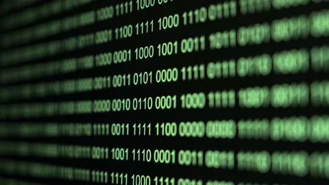 Binary Code Close up view Stock Footage 130891664