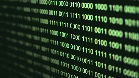 Binary Code Close up view Stock Footage 130891722