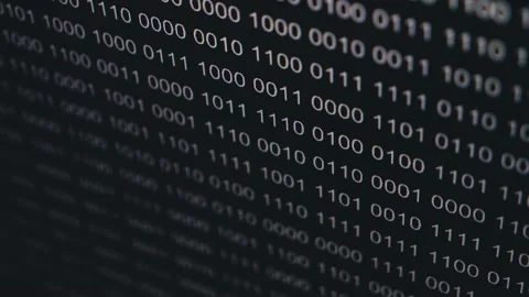Binary Code Close up view Stock Footage 130891739