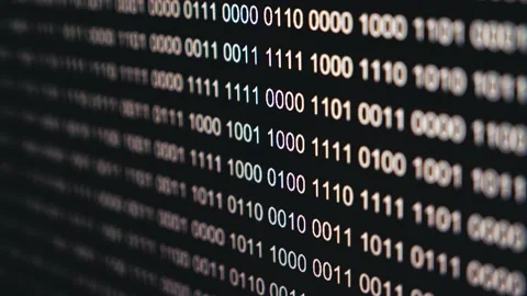 Binary Code Close up view Stock Footage 130891759