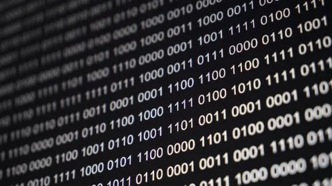 Binary Code Close up view	 Stockfoto's