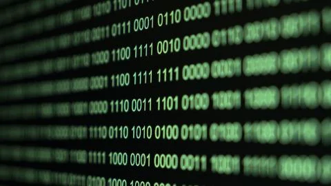 Binary Code Close up view	 Stock Photos