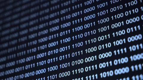 Binary Code Close up view	 Stockfoto's