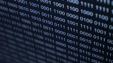 Binary Code Close up view	 写真素材