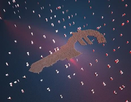 Binary code composed of euros, online financial technology 스톡 일러스트