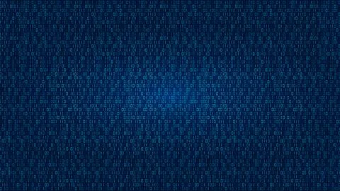 Binary code. Computer data background. Number matrix hack. Cyber security screen Stock Illustration