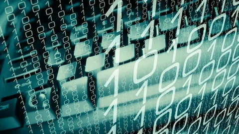 Binary code computer machine learning algorithm 4k Stock Footage 98333274