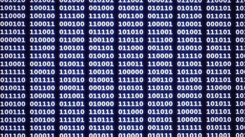 Binary code of computer program on display, programming, hacking, developer o Stock Footage 152417994