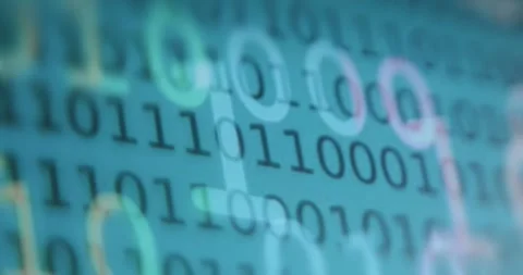 Binary code on computer screen Stock Footage 322619770