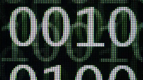 Binary code on computer screen. Technology concept. Video stock 66371203