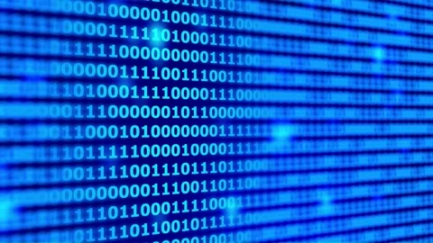 Binary code concept. Binary code in the matrix style in the technological s.. Stock Footage 293484112