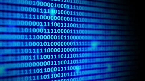Binary code concept. Binary code in the matrix style in the technological s.. Stock Footage 293484117