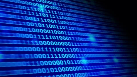 Binary code concept. Binary code in the matrix style in the technological s.. Stock Footage 293484119