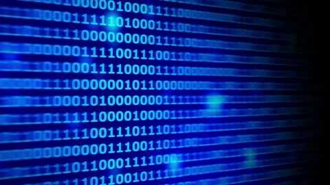 Binary code concept. Binary code in the matrix style in the technological s.. Stock-Footage 293484123