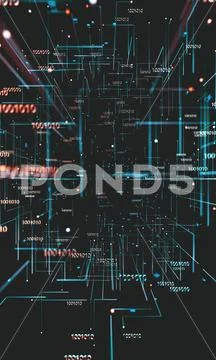 Binary code concept pattern and big data structure. 스톡 일러스트