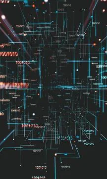 Binary code concept pattern and big data structure. Stock Illustration