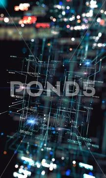 Binary code concept pattern and big data structure. 스톡 일러스트