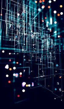 Binary code concept pattern and big data structure. Stock Illustration