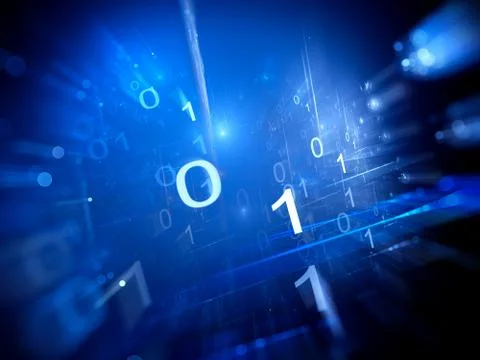 Binary code in cyberspace Stock Illustration