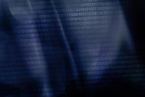 Binary code on dark background Stock Photos