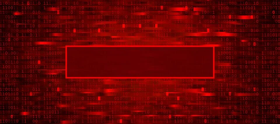 Binary code dark red vector background with copy space Stock Illustration